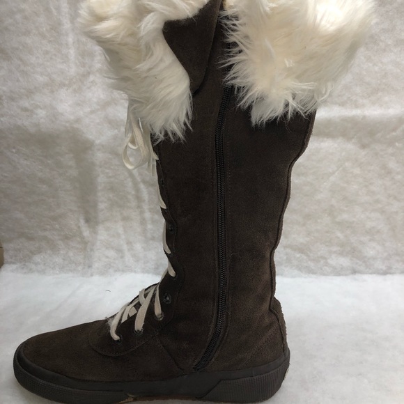 Superga Suede With Faux Fur Tall Boots - Picture 6 of 12